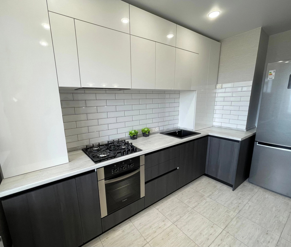 Комби бело-серая