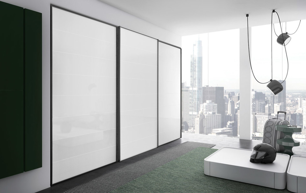 Design ideas for a modern bedroom in Boston.