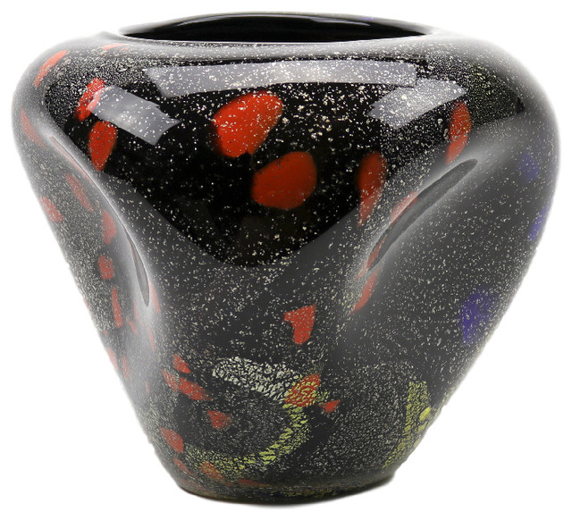 Torino Black Centerpiece Bowl Contemporary Decorative Bowls by