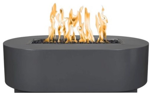 Bispo 60 X 28 Black Powdercoated Steel Match Lit Fire Pit