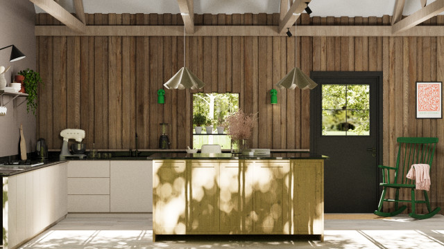 The Barn contemporary-ytbehandling