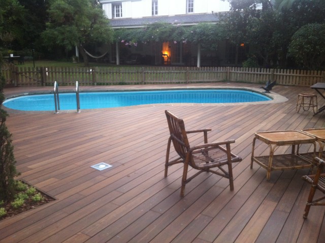 Suelo Parquet contemporaneo-piscina