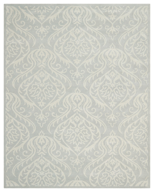 Ivan Hand Tufted Rug, Silver / Ivory 8'x10'