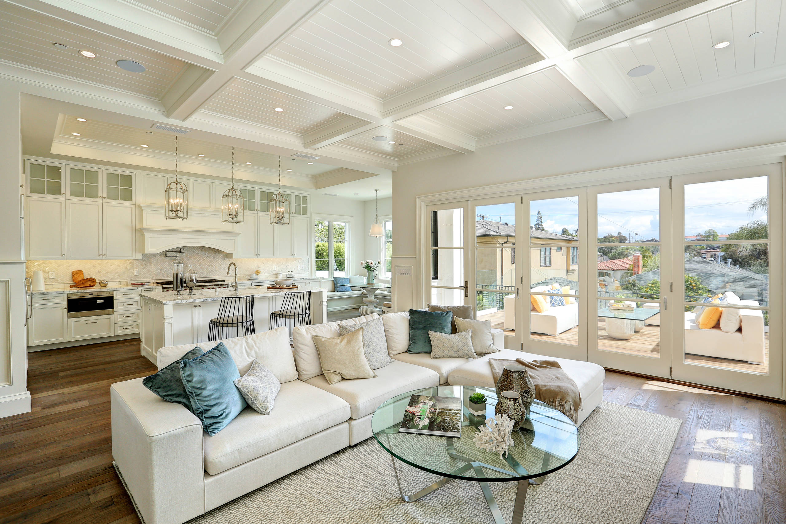 Great Room-  Meticulously Detailed Cape Cod Home in Manhattan Beach, CA
