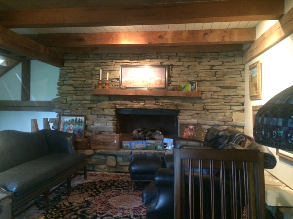 Example of a mountain style home design design in Indianapolis