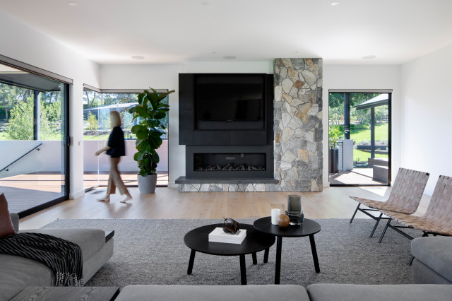 Post & Gable House trendy-dagligstue