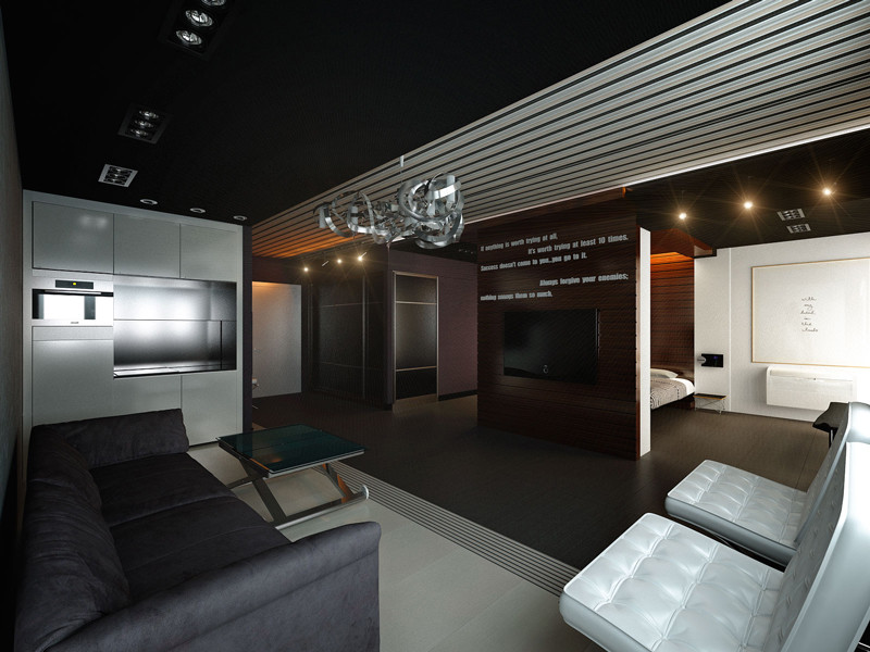 ИНТЕРЬЕР ОДНОКОМНАТНОЙ КВАРТИРЫ В ЖК «АДМИРАЛЬСКИЙ»