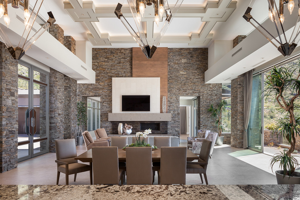 Inspiration for a huge transitional home design remodel in Phoenix