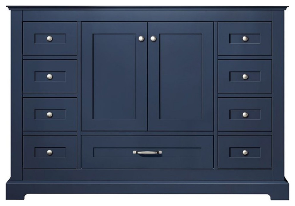 Lexora Home Dukes 48" Vanity Cabinet in Navy Blue