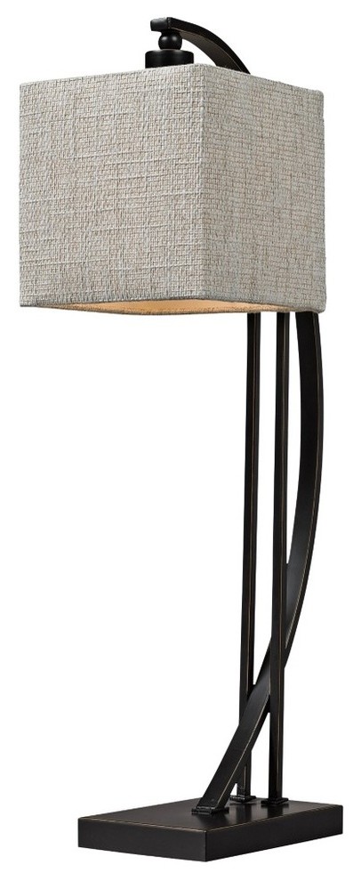 Arched Metal Table Lamp, Madison Bronze