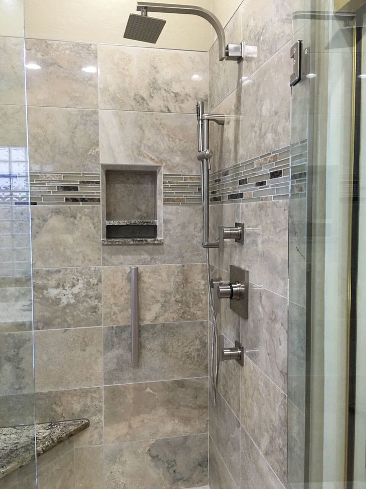 Inspiration for a rustic bathroom remodel in Phoenix
