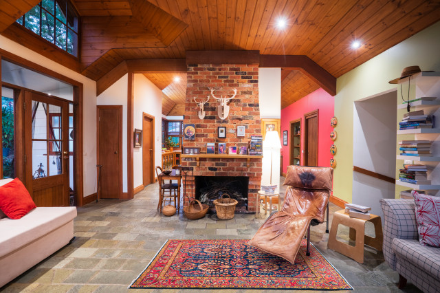 Your Home amerikansk-craftsman-vardagsrum