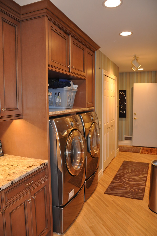 This is an example of a traditional laundry room in Detroit.