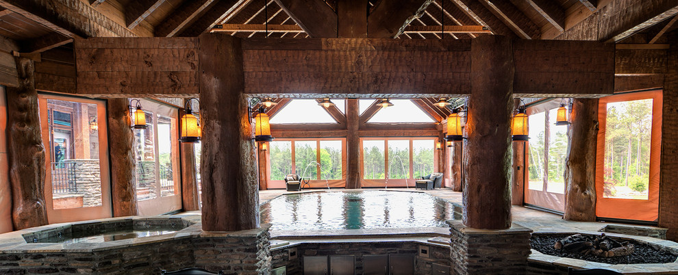 Pool - rustic pool idea