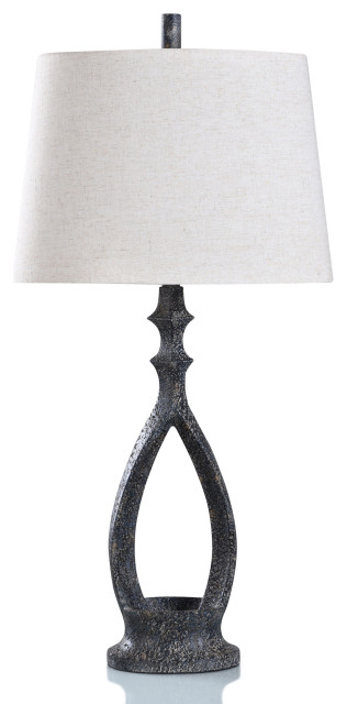 stone coloured table lamp