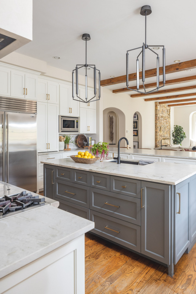 Transitional Kitchen Remodel with Custom Cabinetry and Architectural ...