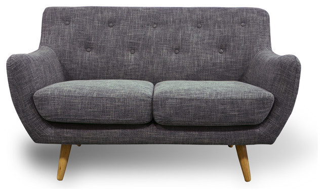 Scandinavian 2-Seater Sofa, Grey