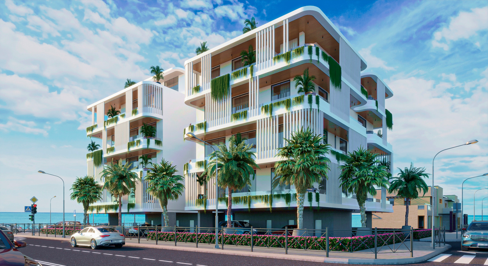 Концепция здания апарт-отеля на о. Кипр для строительной компании evolux