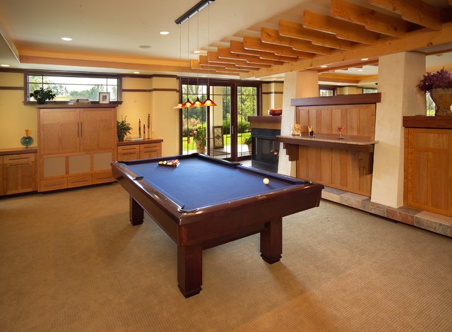 Prairie Inspired Lower Level craftsman-salle-de-sejour