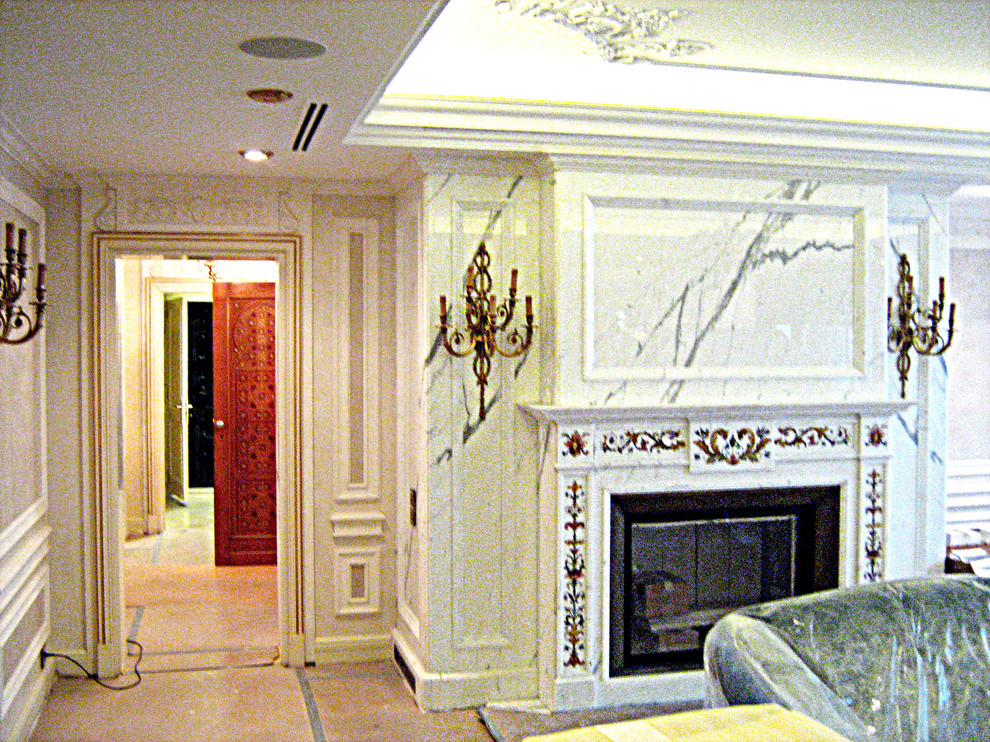 Камин.Флорентийская мозаика.мрамор.ручная работа