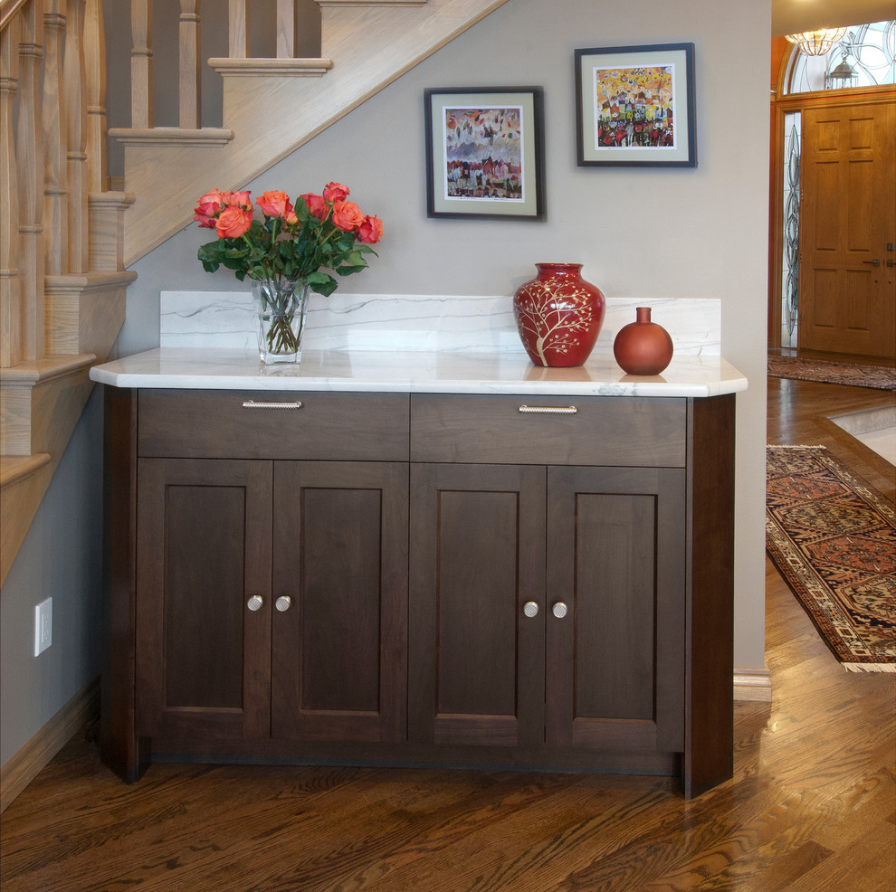 Example of a transitional kitchen design in Seattle