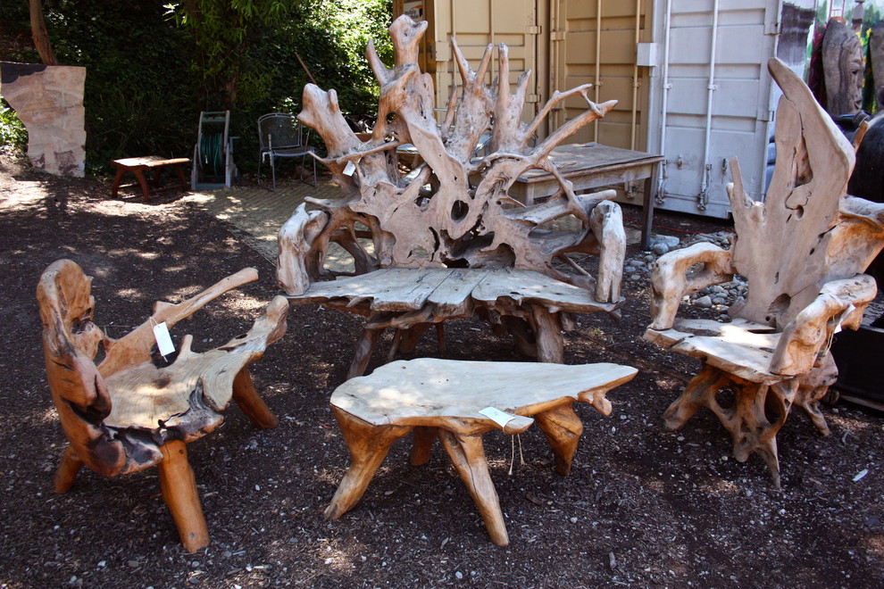Natural Teak Root Benches from Bali