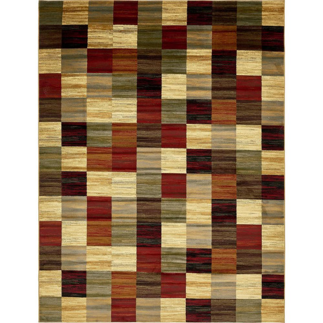 Unique Loom Kent Barista Rug, 9'x12' Contemporary Area Rugs by