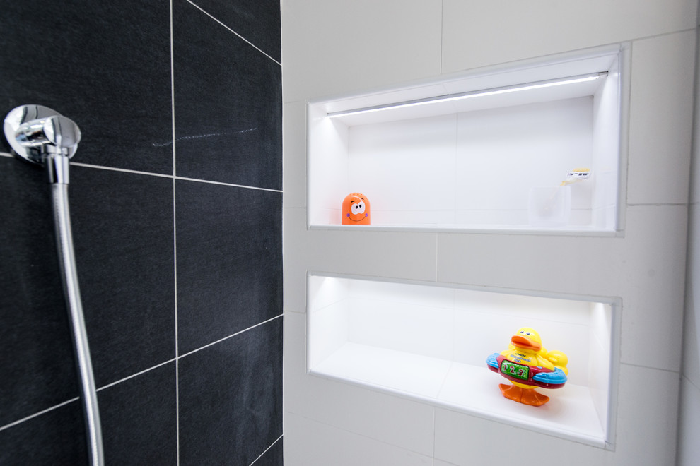Illuminated shower niche - Contemporary - Kent - by Roots Kitchens ...