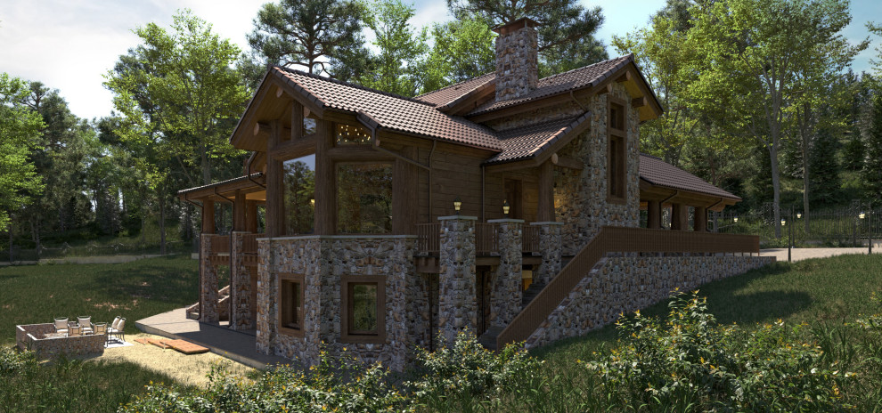 Частный дом в горном Американском стиле