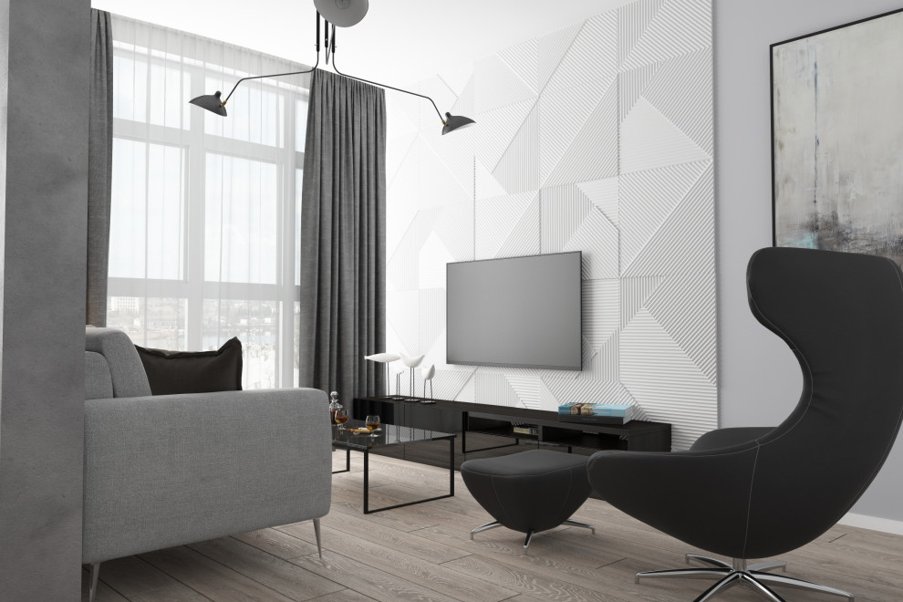 Дизайн гостинной в ЖК "Флотилия", г.Краснодар