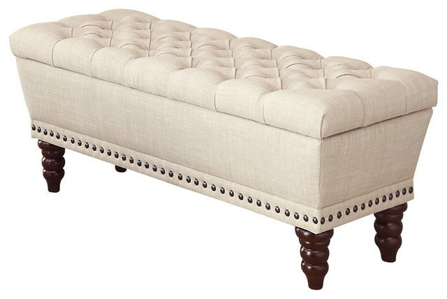 Hampton Double Storage Bench Traditional Footstools And