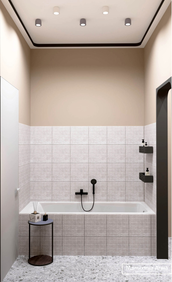 Дизайн ванны в стиле минимализм