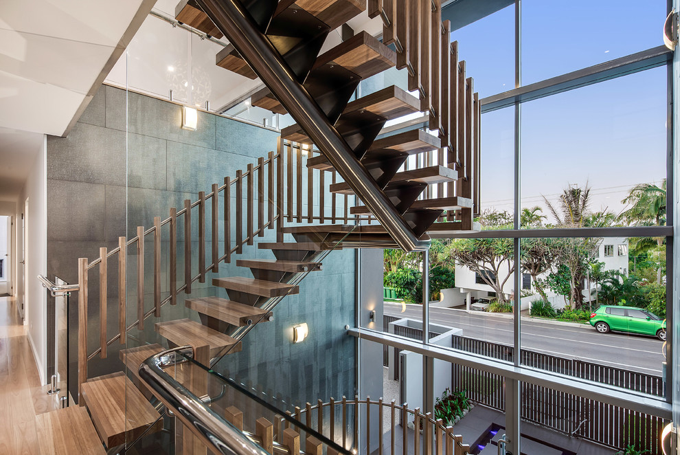 Design ideas for a contemporary staircase in Sunshine Coast.