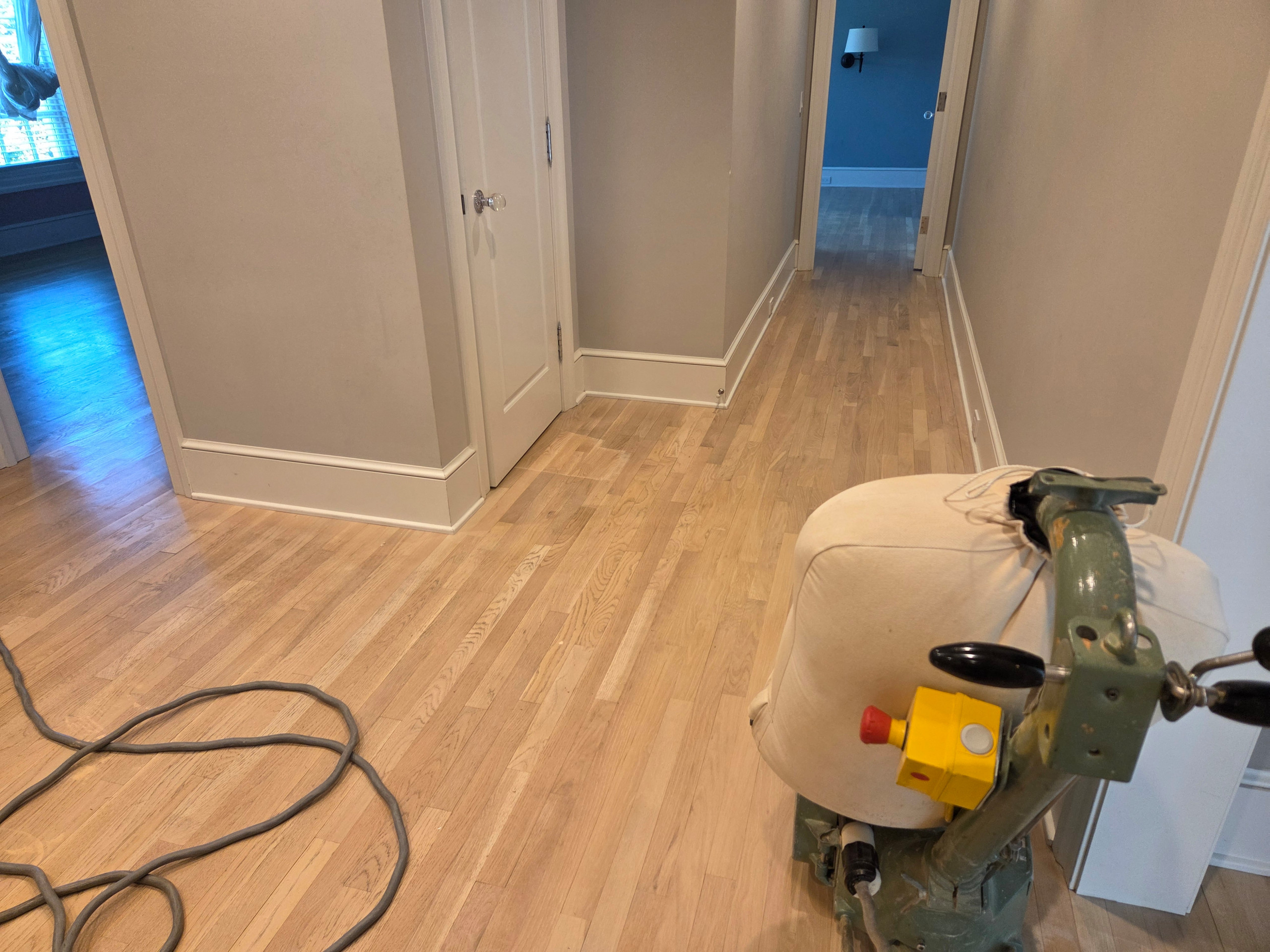 Modern White Oak Hardwood Refinishing in Inverness, IL