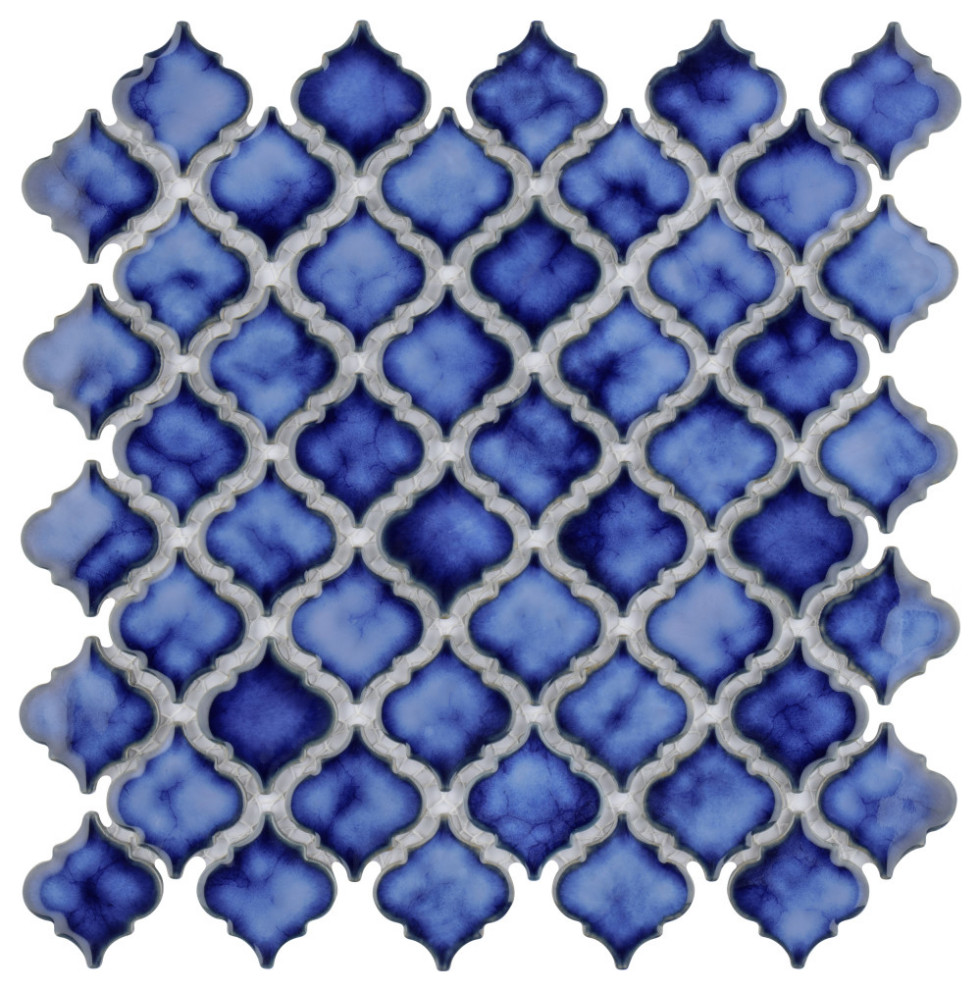 Hudson Tangier Mosaic Floor and Wall Tile, Sapphire