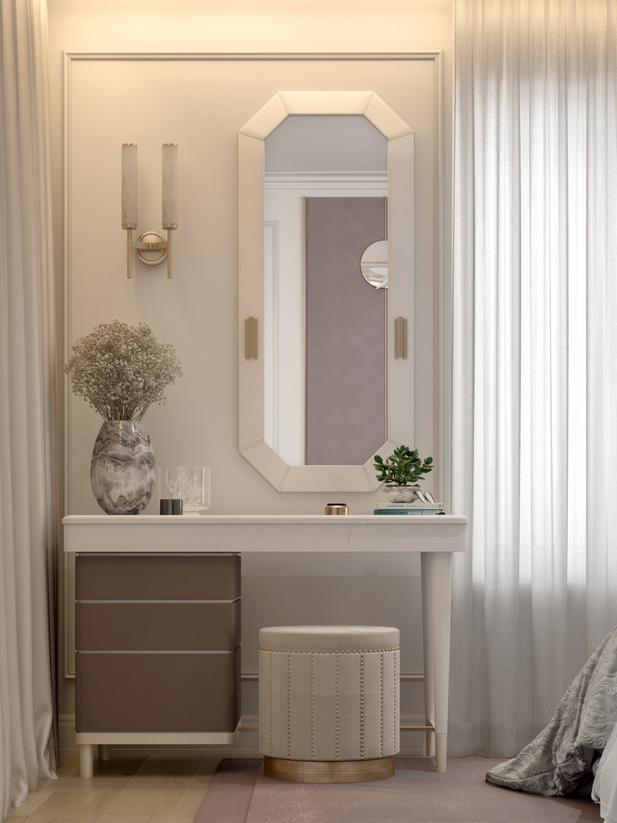 Современная классика квартира 100м2 Ольховский