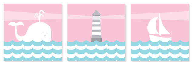 Nautical Nursery Canvas Art Whale Sailboat And Lighthouse Nautical Nursery Canvas Art Whale Sailboat And Lighthouse Pink