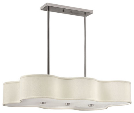 Cirrus Brushed Nickel Six-Light Island Pendant