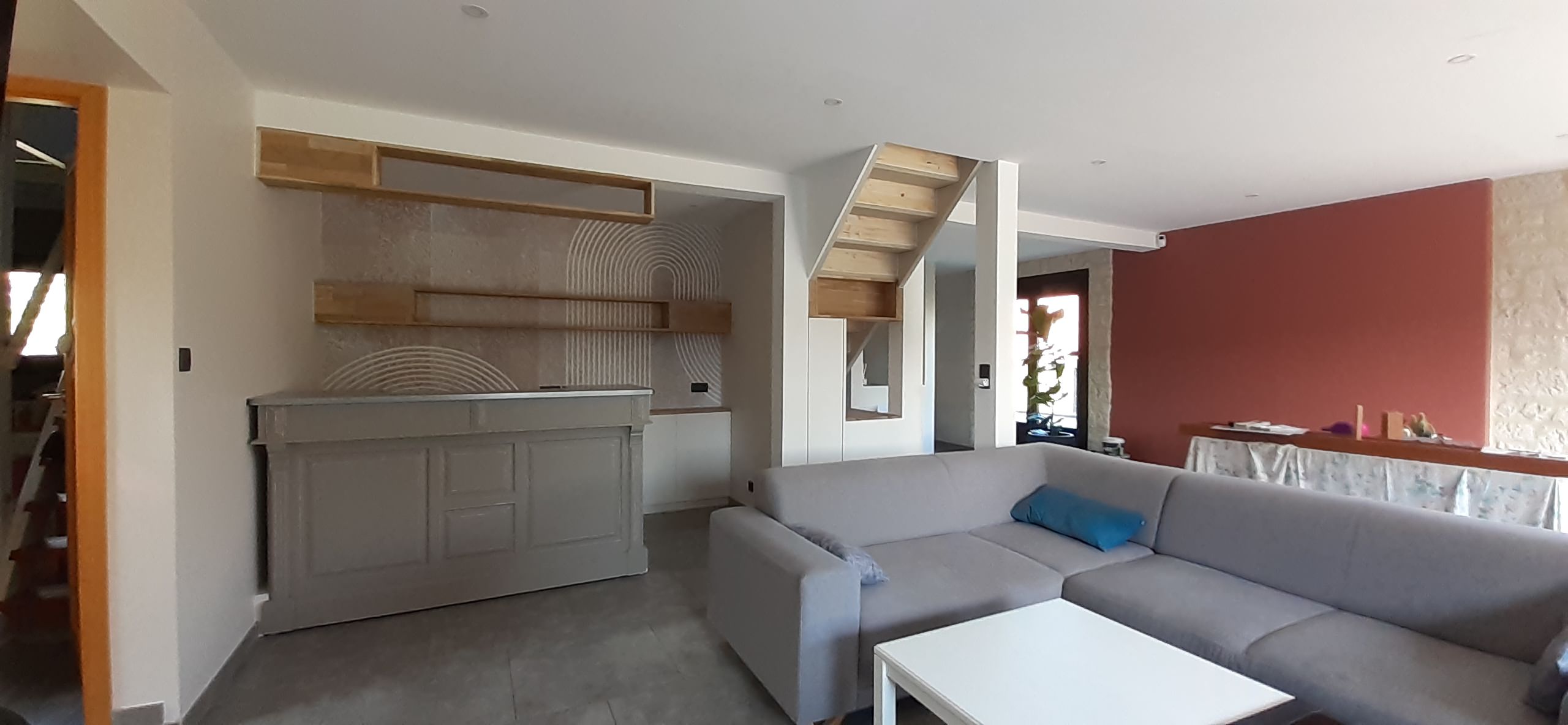 Aménagement et décoration du rdc d'une maison individuelle ossature bois