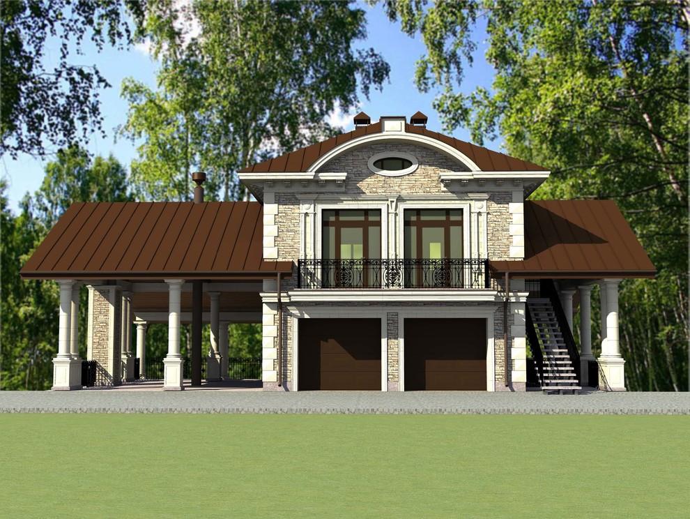 Дом на склоне S=250m2