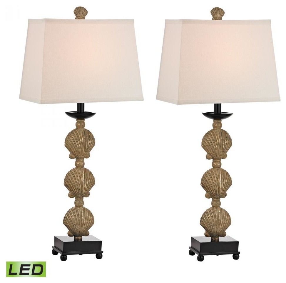 One Light Galati Gold Off White Linen Shade Table Lamp