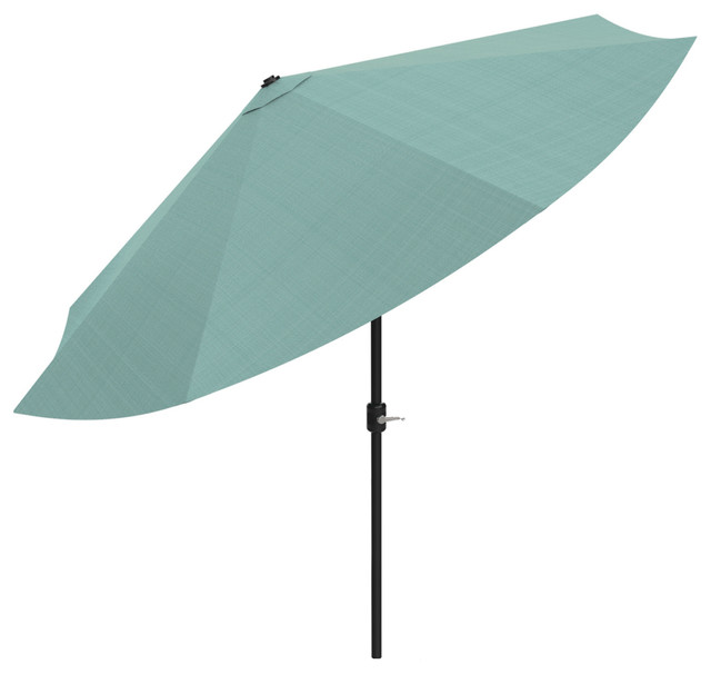 Patio Umbrella With Auto Tilt 10 Ft By Pure Garden Dusty Green Contemporary Outdoor Umbrellas By Dcg Wholesale