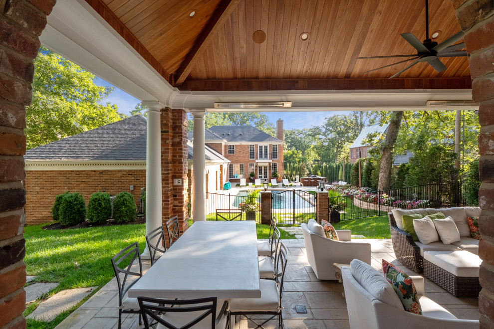 Ladue, MO 1M Exterior Renovation and Cabana Traditional Patio St Louis by Stockell