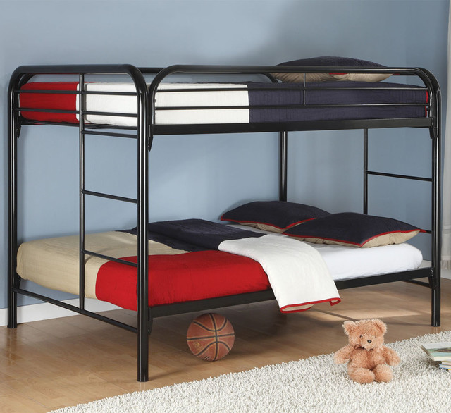 460056K Full/Full Bunk Bed - Black