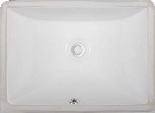 Vanity Dart Porcelain Rectangular Undermount Sink White