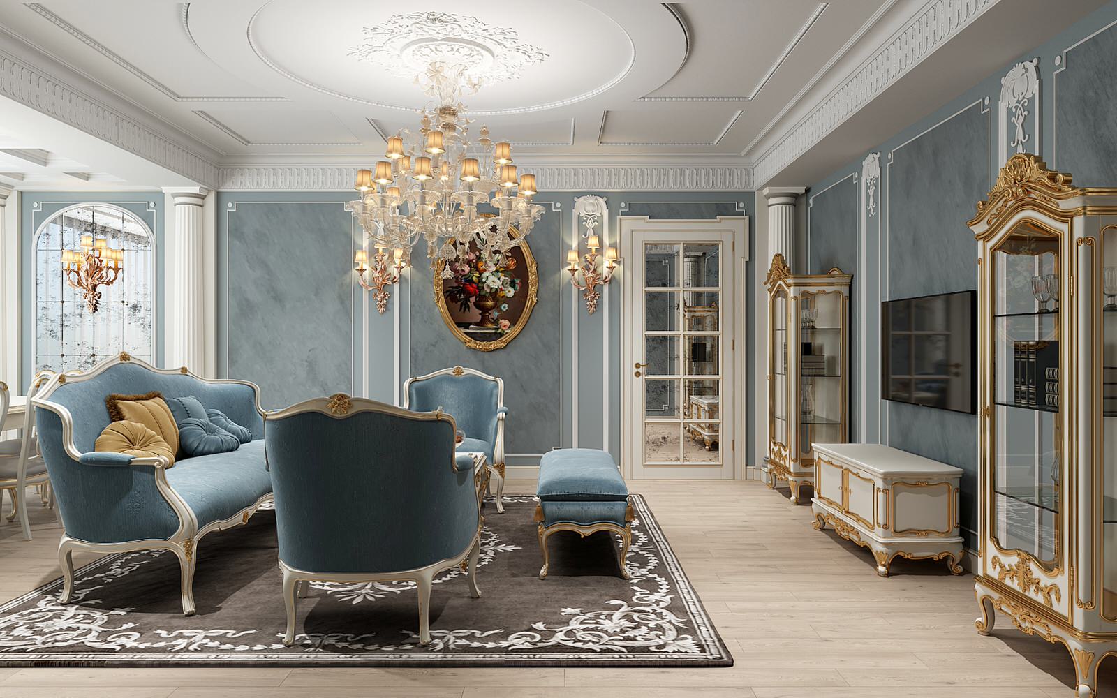 Гостиная в классическом стиле