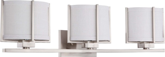 Bathroom Vanity Lights With Fabric Shades shaina 3-light vanity fixture, brushed nickel with gray fabric Bathroom Vanity Lights With Fabric Shades shaina 3-light vanity fixture, brushed nickel with gray fabric
