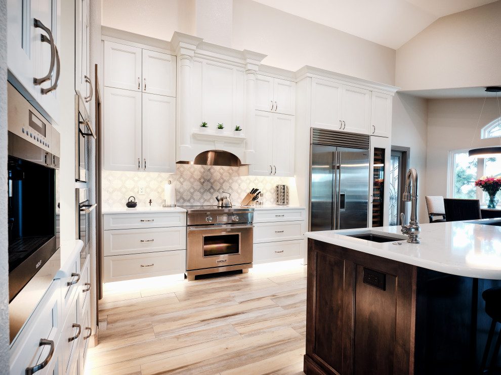 Transitional kitchen photo in Denver