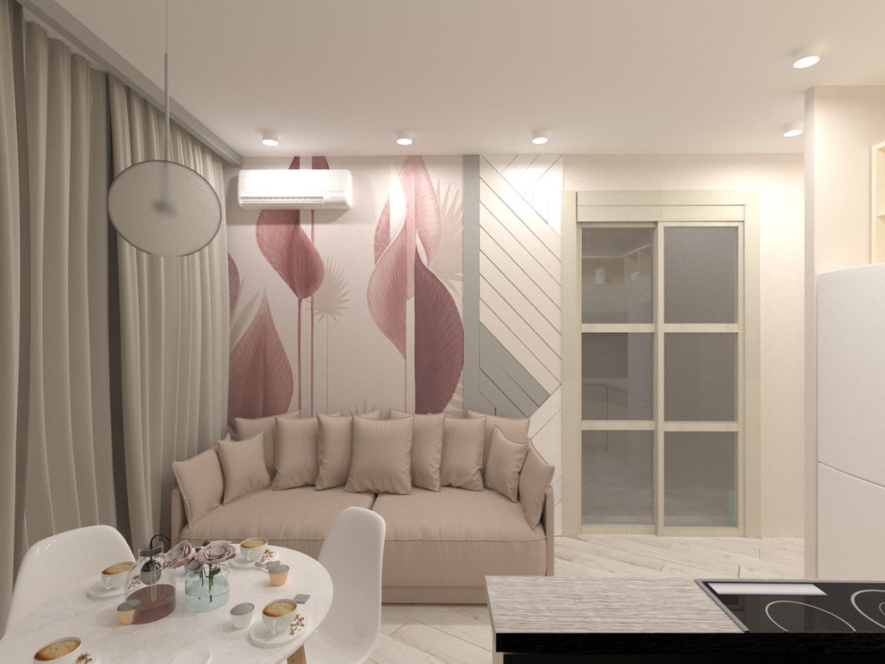 Дизайн студии 44м2 Лесная поляна