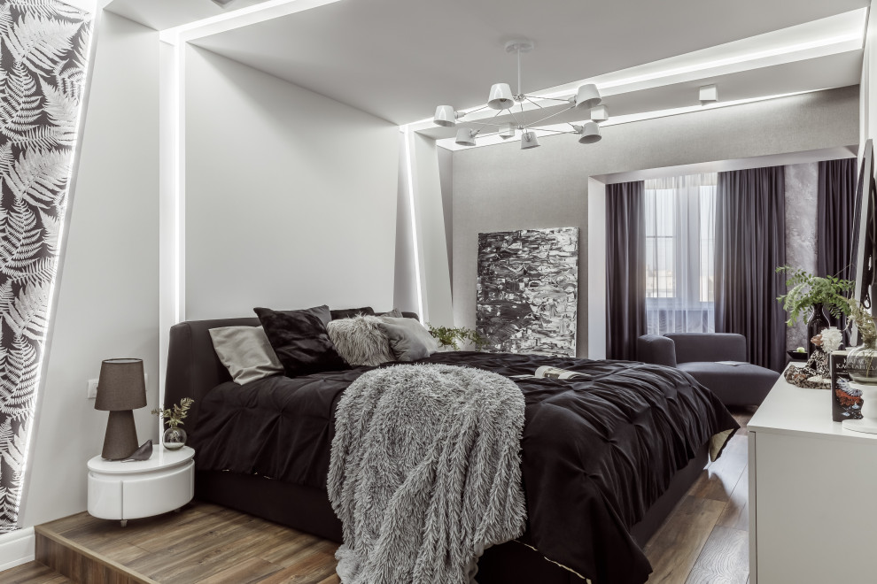 Монохромный интерьер в 2-х комнатной квартире